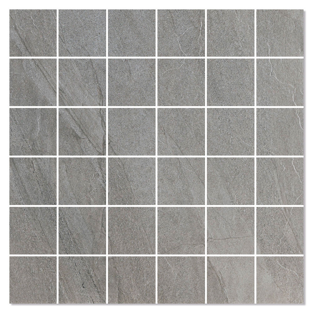 Marmor Mosaikkflis Duostone Grå Matt 30x30 (5x5) cm